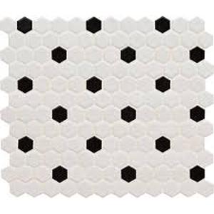 lot 29 image: Lot of  Adelaide Black and White Hexagon 10in.x12in. Matte Porcelain Mesh-Mounted Mosaic Floor and Wall Tile(12.45 sq. ft.Case) by MSI     Customer Returns See Pictures