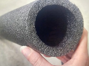 lot 7 image: 1 case of 60 Black Foam Pipe Insulation Tubes - ID 2 Inch