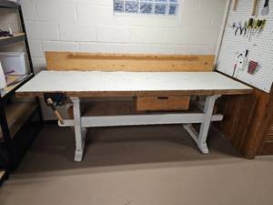 lot 101 image: Primitive Tessel Frame Shop Table