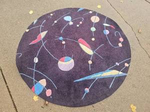 lot 103 image: Nejad Pop Art Cosmic Area Rug  6 ft