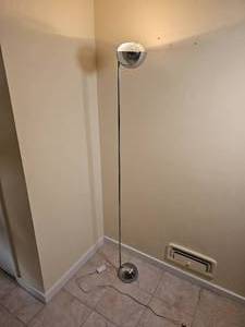 lot 20 image: Robert Sonneman Mid Century Chrome Torchiere Lamp, C