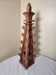 lot 69 image: Inceridble Carved Wood Gothic Finial