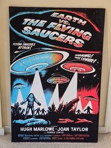 lot 75 image: Awesome Promotional Movie Poster - Earth vs. The Flying Saucers