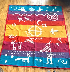 lot 7 image: Ramona Sakiestewa Petroglyph Ancient Blanket Series Blanket