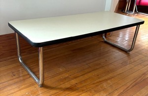 lot 30 image: Art Deco Chrome Base Mid Century Coffee Table