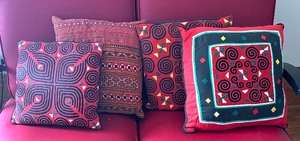 lot 66 image: Four Ethnic Designed Accent Pillows