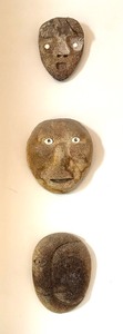 lot 91 image: Group of Three Native American Inuit Bone Masks