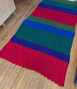 lot 108 image: Extra Long Vintage Afghan