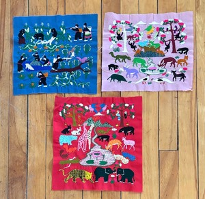 lot 148 image: Three Vintage Needlepoint Pictorial Tapestries