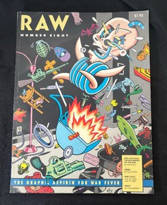 lot 17 image: RAW Magazine, Number 8, 1986, THE GRAPHIC ASPIRIN FOR WAR FEVER