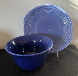 lot 218 image: Vintage Edwin M Knowles Platter and Hall Bowl