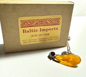 lot 196 image: Pair of Sterling Silver and Baltic Amber Necklace