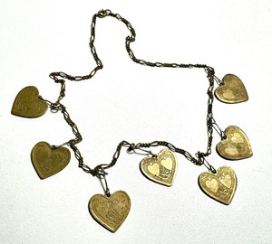 lot 27D image: Vintage Coppertone Heart Necklace