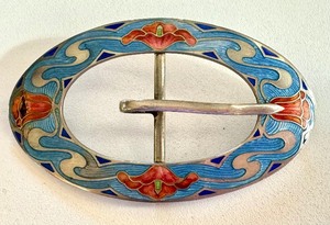 lot 10B image: Vintage Art Nouveau Sterling Silver Buckle