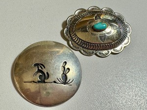 lot 189 image: Two Vintage Silver and Sterling Brooches