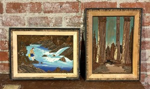 lot 287 image: Beautiful Vintage Bark Art