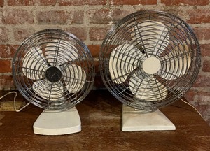 lot 296 image: 8 and 10 Oscillating Table  Desk Fans