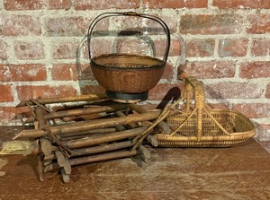 lot 310B image: Three Decorative Vintager Baskets