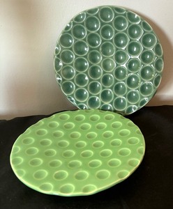 lot 340 image: Two Textured Artisan Made Plates