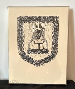 lot 341 image: The Crowned Virgin Rubbing Print by C and J Fitch