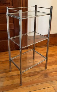 lot 344 image: Three Tiered Glass Shelf