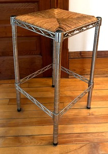 lot 361 image: Caned Seat Stool  Accent Table