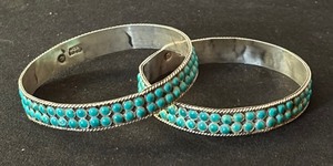lot 370 image: Sterling Silver Bangle Bracelets