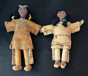 lot 374 image: Two Vintage Native American Dolls