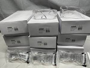 MSRP $250  Lot of 9 Boxes (12 pairs each box) NEW Radnor Safety Glasses - Clear Lens and Temple -&nbspBlock 100% of harmful UV rays