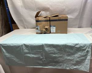 2 Cases (50 each per case) NEW Tidi 40 x 48 TissuePolyTissue Drape Sheets - Blue -Patient Drape Sheets offers comfort, modesty, and coverage, with absorbent tissue and added poly layers for additional barrier protection.