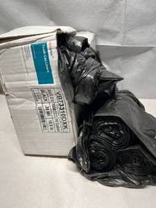 1 Case (1000 each) NEW Novaplus VB73310DXK 16-Gallon Trash Can Liners - Black - Open Box