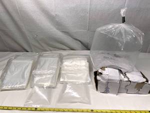1 Case NEW Get Reddi 10x8x24 Clear Plastic Food Storage Bags (Open Box) Plus 400 NEW 8x12 Clear Zip Closure Bag &amp 600 NEW 6x12 Clear Zip Closure Bags