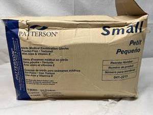MSRP $200  1 Case (10 Boxes of 200 gloves)&nbspNEW Patterson 041-2213 Nitrile Powder-Free Textured Medical Examination (2000) Gloves&nbspwith Aloe &amp Vitamin E - Size Small