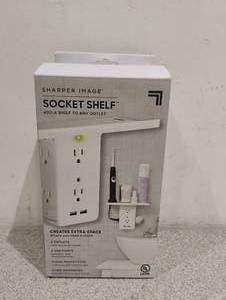 NEW SHARPER IMAGE SOCKET SHELF SURGE PROTECTOR PLUG