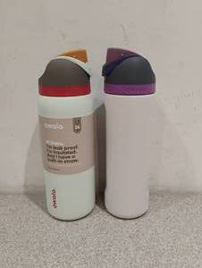 2 NEW OWALA FREESIP STAINLESS STEEL WATER BOTTLES