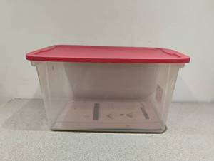 NEW HOMZ FOR THE HOLIDAYS 56QT STORAGE BOX WITH ORNAMENT ORGANIZER