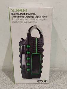 NEW ETON SCORPION II RUGGED MULTI POWERED SMARTPHONE CHARGING DIGITAL RADIO