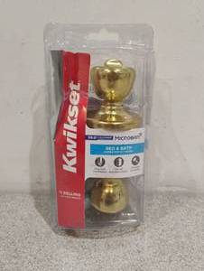 NEW KWIKSET BED & BATH DOOR KNOB