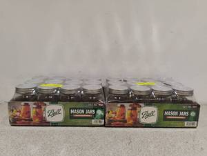 2 NEW CASE OF BALL 16OZ MASON JARS