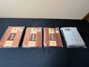lot 42 image: Lot of 3 Santiago Window Treatments and 1 Shower Curtain