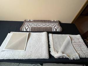 lot 43 image: Set of Textured Area Rugs in Various Designs