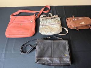 lot 70 image: Collection of Four Stylish Handbags The Sak, LeSportsac, and Stone & Co.