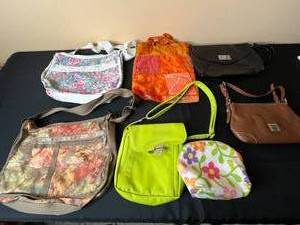 lot 92 image: Collection of 7 Assorted Handbags Including Dooney & Bourke
