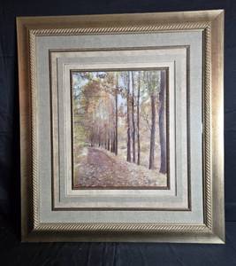 lot 227 image: Framed Autumn Landscape Artwork