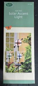 lot 237 image: Enchanted Garden Sun Dial Solar Accent Light - 31 Height