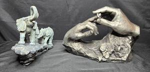 lot 244 image: VTG Austin Productions David Fisher Sculpture The Ring & Elephant Sculpture