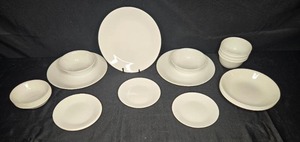lot 292 image: Incomplete White Dinnerware Set with Plates and Bowls