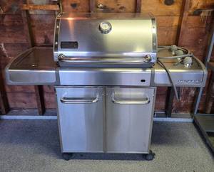 lot 2 image: Weber Genesis Gas Grill with Stainless Steel Finish