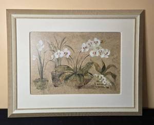 lot 361 image: Framed Floral Artwork - Signed by Artist - 32 x 40.5