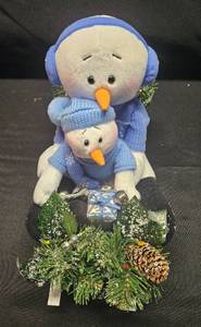 lot 274 image: Set of 2 Framed Poems with Winter Snowman Decor